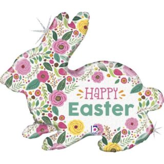 Grabo 32'' Spring Floral Easter Bunny Shape E Packaged