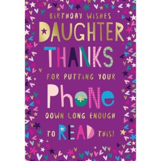 Kingfisher - Birthday Daughter Hearts - Code 50 - 6pk - CLY003