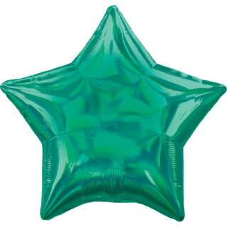 Anagram Green Iridescent Star Standard HX Unpackaged Foil Balloons S40
