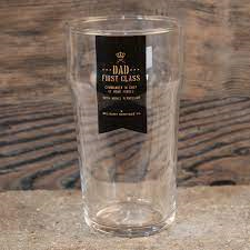 Dad First Class Military Heritage Beer Glass