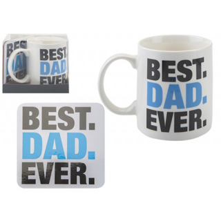 Best Dad Ever Mug And Coaster set 11oz