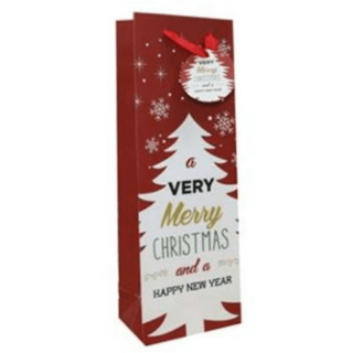 Merry Christmas And A Happy New Year Bottle Gift Bags Pk12 - XTU22-03