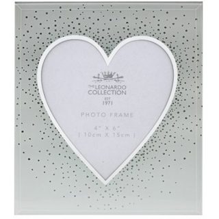 Lesser & Pavey - Silver Glitter Heart Shape Frame - LP43949