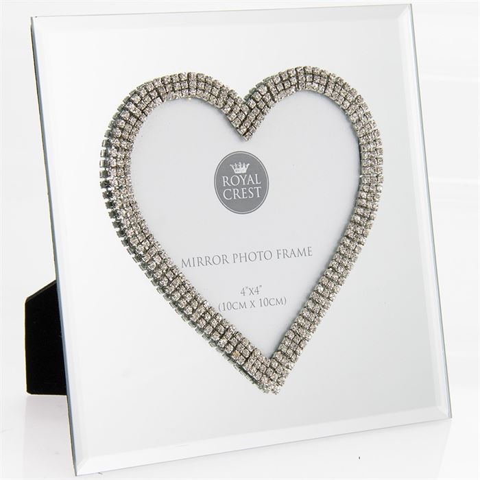 Lesser & Pavey - Mirror Crystal Photo Frame Heart - LP43496