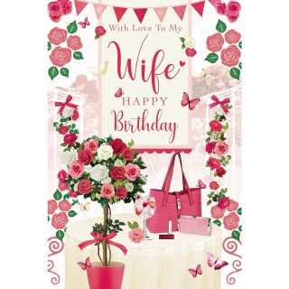 Xpress Yourself - Reflections 3d Wife Birthday Flowers - Code 75 - 6pk - SR7520A