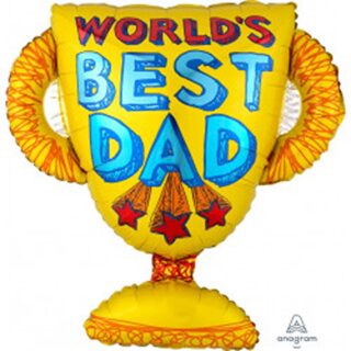 Anagram Best Dad Trophy SuperShape XL Foil Balloons 26