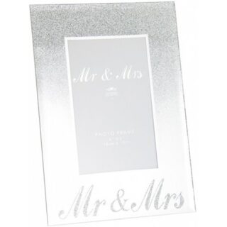 Lesser & Pavey - Silver Glitter Mr & Mrs Frame 4 X 6 - LP43621