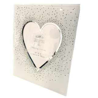 Silver Glitter Heart Frame 8 x 10 - LP43952