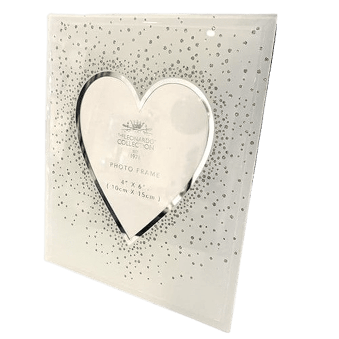 Silver Glitter Heart Frame 8 x 10 - LP43952 - Northwest Greetings ...