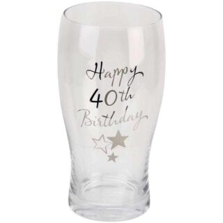 WIDDOP - Happy 40th Birthday Beer Glass - G31940