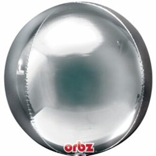 Silver Orbz Packaged Foil Balloons 15