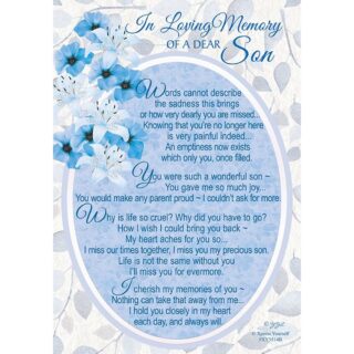 Xpress Yourself - In Loving Memory Of A Dear Son - Grave Card - 6pk - XY3514B