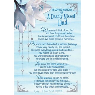 Xpress Yourself - In Loving Memory Of A Dearly Missed Dad - Grave Card - 6pk - XY3519B
