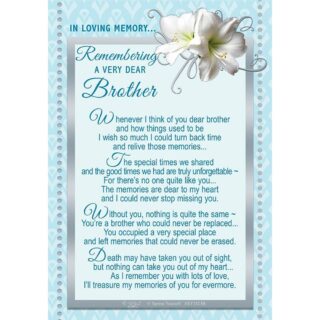 Xpress Yourself - In Loving Memory A very Dear Brother - Grave Card - 6pk - XY3523B