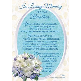 Xpress Yourself - In Loving Memory Of A Dear Brother - Grave Card - 6pk - XY3543B
