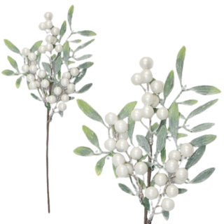 38cm PEARL & FROST LEAVES PICK - 57576