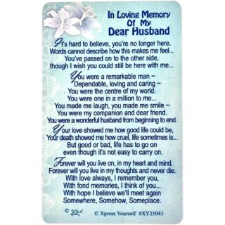 In Loving Memory Of My Dear Husband -  XY25043