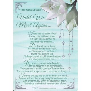Xpress Yourself - In Loving Memory Until We Meet Again - Grave Card - 6pk - XY3525B