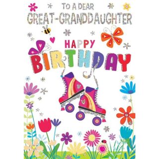 Xpress Yourself - Birthday Great Granddaughter Skates - Code 50 - 6pk - GL50018A/06