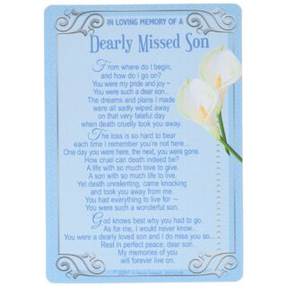 Xpress Yourself - In Loving Memory Of A Dearly Missed Son - Grave Card - 6pk - XY3534B