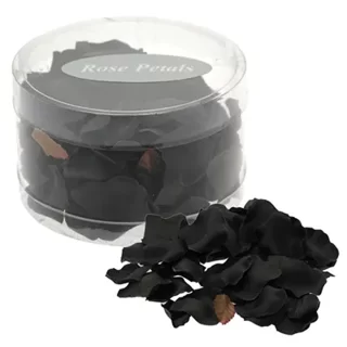 Black Rose Petals ( 150 pcs) in PVC Tub (12/60)- WED-102