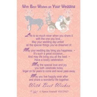 Best Wishes On Your Wedding Day -  XY25027