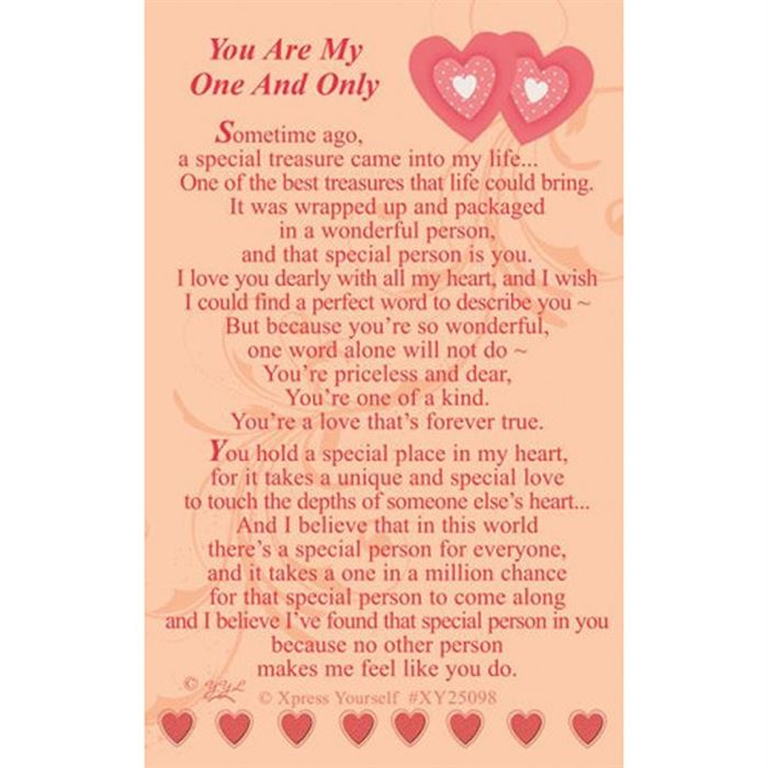 You Are My One And Only - XY25098