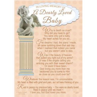 Xpress Yourself - In Loving Memory Of A Dearly Loved Baby - Grave Card - 6pk - XY3535B