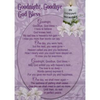 Goodnight Goodbye God Bless - XY3541B