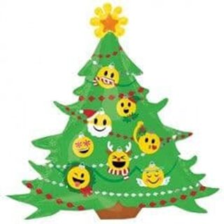 EMOTICON CHRISTMAS TREE SHAPE - 3620501