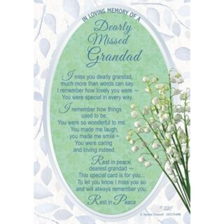 Xpress Yourself - In Loving Memory Of A Dearly Missed Grandad - Grave Card - 6pk - XY3549B