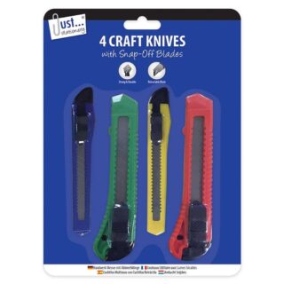 4 Craft Knives  2 Large  & 2 Small -  6184