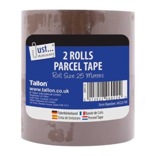 2 by 25m Rolls by 48mm Parcel Tape