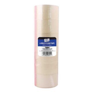 6 by 40m Rolls of 48mm Clear Tape