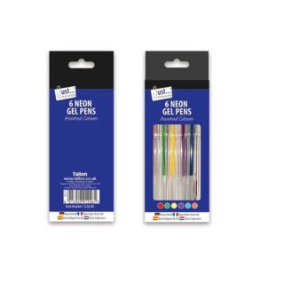6 Neon Gel Ink Pens