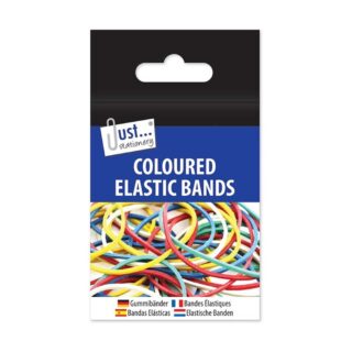 Elastic Bands 30gm Assorted Colours