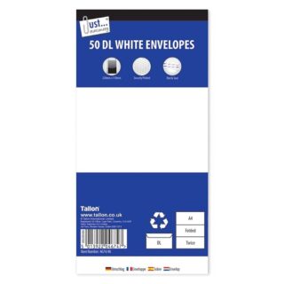 Envelopes 50 x DL White,Peal & Seal,80gsm