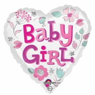 Anagram Baby Girl Heart Standard Foil Balloons S40 - 3363901
