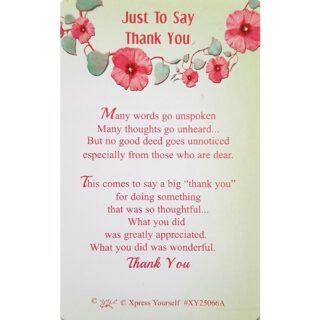 Xpress Yourself - Just To Say Thank You - Wallet Card - 6pk - XY25066A