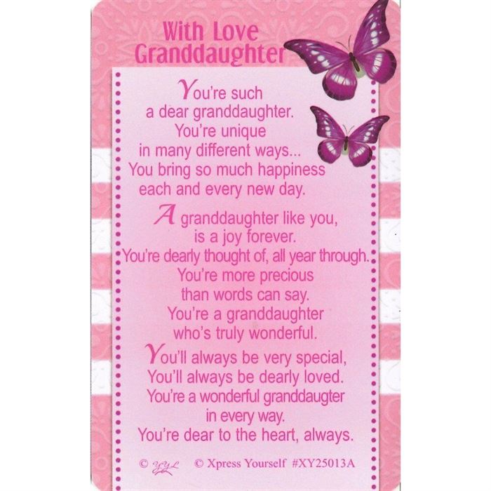 With Love Granddaughter - XY25013
