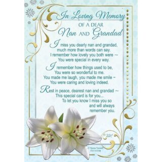Xpress Yourself - In Loving Memory Of A Dear Nan And Grandad - Grave Card - 6pk - XY3553B