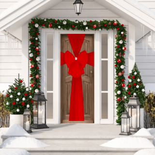 Red Festive Door Bow - LP51928