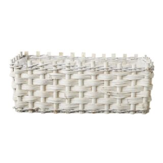 White Lined Rectangle Teton Basket x 3 - 45-03126