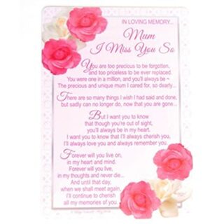 Xpress Yourself - In Loving Memory Mum I Miss You So - Grave Card - 6pk - XY3501B