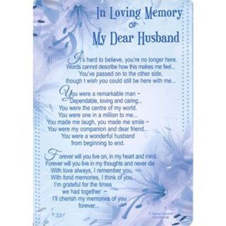 Xpress Yourself - In Loving Memory Of My Dear Husband - Grave Card - 6pk - XY3510B