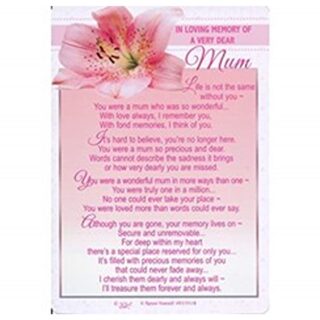 Xpress Yourself - In Loving Memory Of A Very Dear Mum - Grave Card - 6pk - XY3511B