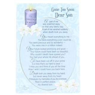 Xpress Yourself - Gone Too Soon Dear Son - Grave Card - 6pk - XY3548B