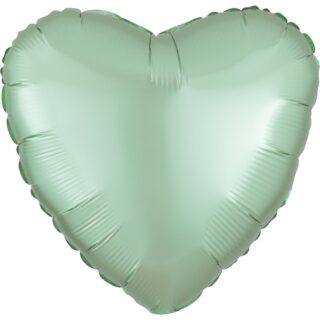 Anagram Mint Green Heart Satin Luxe Standard HX Unpackaged Foil Balloons S15 - 3991402