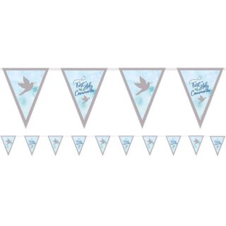 Blue First Holy Communion Pennant Banners 4m x 19cm - 9906225