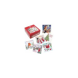 30 Christmas cards, 6 Assorted Designs & Envelopes - XALGC100